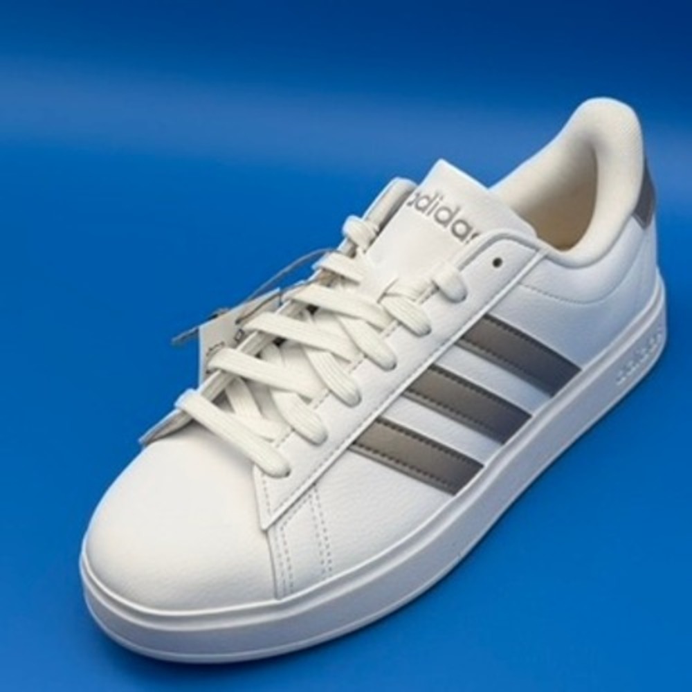 Adidas Grand‎ Court 2.0 White Silver GW9215 Size 9W